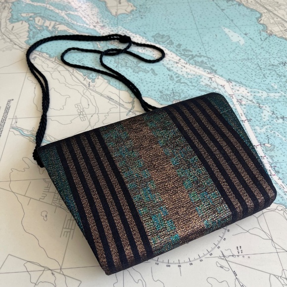 Vintage Cora Jacobs Black and Copper Purse - Picture 8 of 8